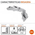 Bisagra Cocina para Rincon Blum 170º Presion CON TETON