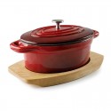 Cacerola Oval con Tapa Magma Red