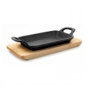 Mini Plancha Grill Lisa Rectangular Magma con Base