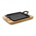 Mini Plancha Grill Cuadrada Magma con Base