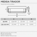 Tirador Metálico Metalizado Cromo Mate 4057E