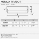 Tirador Metálico Metalizado Cromo Mate 4036E