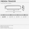 Tirador Metálico Metalizado Cromo Mate 4086E