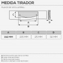 Tirador Metálico Metalizado Cromo Mate 7200