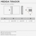 Tirador Metálico Metalizado Cromo Mate 4082E