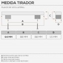 Tirador Metálico Metalizado Cromo Mate 7218