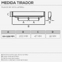 Tirador Metálico Metalizado Cromo Mate 4089E