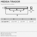 Tirador Metálico Metalizado Cromo Mate 4090E