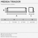 Tirador Metálico Metalizado Cromo Mate 4025E