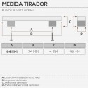 Tirador Metálico Metalizado Cromo Mate 2448