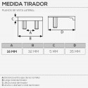 Tirador Metálico Cromo Mate 4081E 32 mm