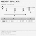 Tirador Metálico Cromo Mate 4081E 160 mm