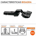 Bisagra Negra Blum Acodada 110º con Freno Blumotion