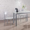 Silla Cocina Cromo Mate y Tapizado Polipiel 7938