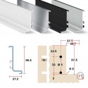 Perfil Sistema Gola Horizontal Superior Antracita 8006