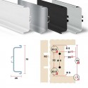 Perfil Sistema Gola Horizontal Intermedio Antracita 8007