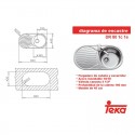 Fregadero DR 80 1C 1E (Reversible)