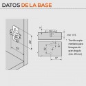 Base Bisagra Blum Expando Cruz con Tetón y Excéntrica