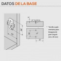 Base Bisagra Blum con Excéntrica y Calce 3 mm Atornillada