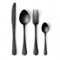 Set Cubertería Luna Black Inox - 24 Piezas