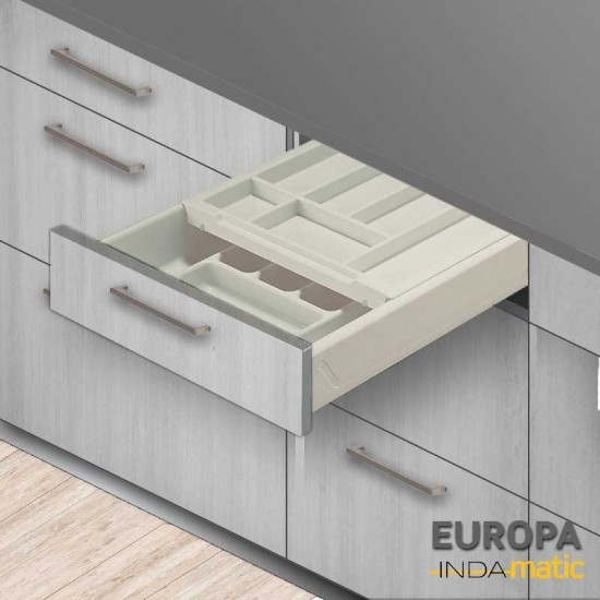 Cajón Cocina Cubertero Doble PVC Blanco Europa