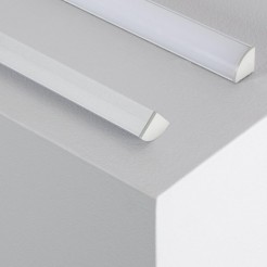 Perfil de Aluminio Esquina Tapa Circular 2m para Tira LED hasta 10 mm