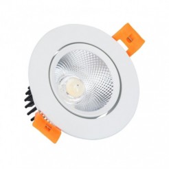 Foco Downlight LED 7W COB Circular Blanco Ø70 mm Blanco Cálido