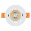 Foco Downlight LED 7W COB Circular Blanco Ø70 mm Blanco Cálido