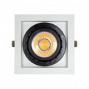 Foco Downlight LED 18W COB Cuadrado 125x125 mm Blanco Cálido