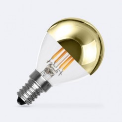Bombilla Filamento LED E14 4W 400 lm G45 Gold Reflect 2200K