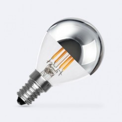 Bombilla Filamento LED E14 4W 400 lm G45 Chrome Reflect 2200K