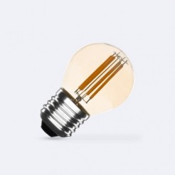Bombilla Filamento LED E27 4W 400 lm Regulable G45 Gold 2700K