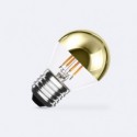 Bombilla Filamento LED E27 4W 400 lm G45 Gold Reflect 2200K