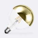 Bombilla Filamento LED E27 8W 800 lm G125 Gold Reflect 2200K