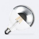 Bombilla Filamento LED E27 8W 800 lm G125 Chrome Reflect 2200K