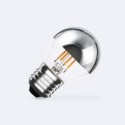 Bombilla Filamento LED E27 4W 400 lm G45 Chrome Reflect 2200K