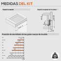 Guías 25 kg Blum Standard M para Cajón