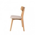 Silla KEIRA roble beige