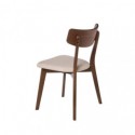 Silla KEIRA nogal beige