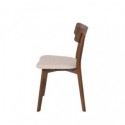 Silla KEIRA nogal beige