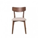 Silla KEIRA nogal beige