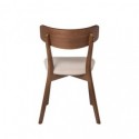 Silla KEIRA nogal beige