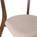 Silla KEIRA nogal beige