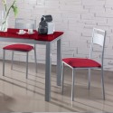 Silla Cocina Cromo Mate y Tapizado Polipiel 7938