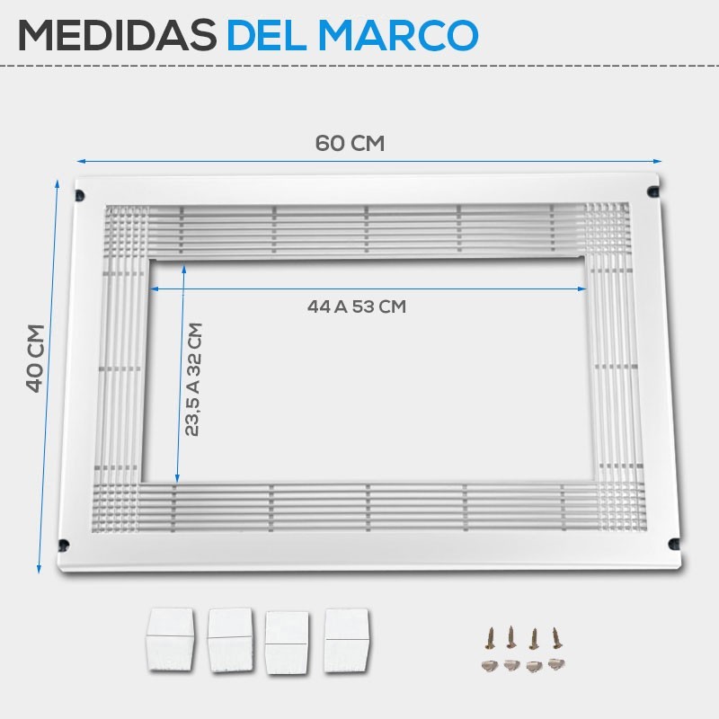 Marco microondas Universal marco para microondas color acero inoxidable  mate, medidas: 60 x 40 cm