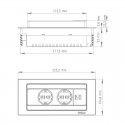 Puerto para Encastre en Encimera con 2 Tomas de Red + Toma USB