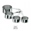 Juego 4 Cazos de Medidas Inox 18% Cr.