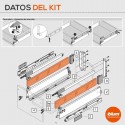 Cristales 9,15 x 46,7 CAC/D BLUM - Vidrio Satinado 4 mm