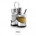 Juego Salero-Pimentero-Mostaza Basic Inox