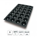 Molde Semiesferas 28 Cavidades Silicona Black